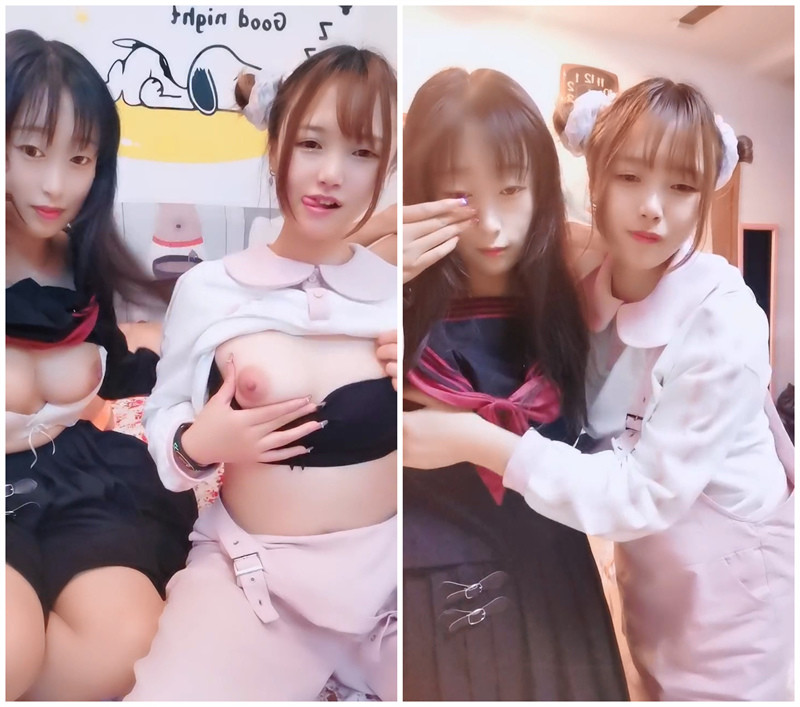 百变小可爱露脸年轻看着很纯没想到这么骚，带两个小姐妹玩群P，吃奶玩逼口交大鸡巴，淫声荡语不断各种蹂躏}