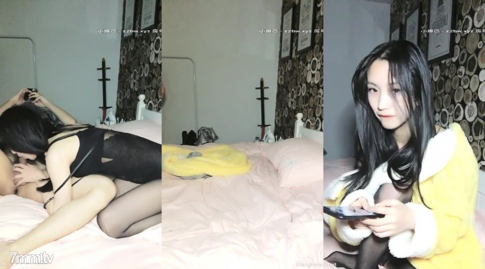 长发纯欲型超高颜值御姐，黑丝美腿叫来闺蜜搞双飞}