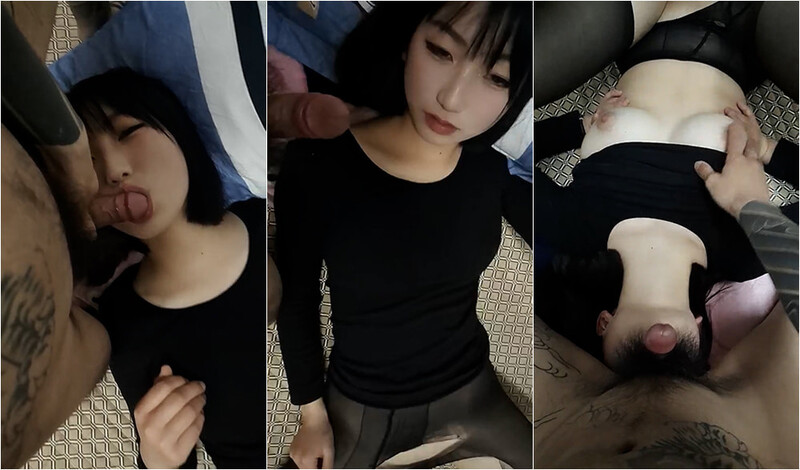 考試沒考好，短發呆萌學生妹被倆社會小青年帶回家啪啪安慰，床單都搞濕了}