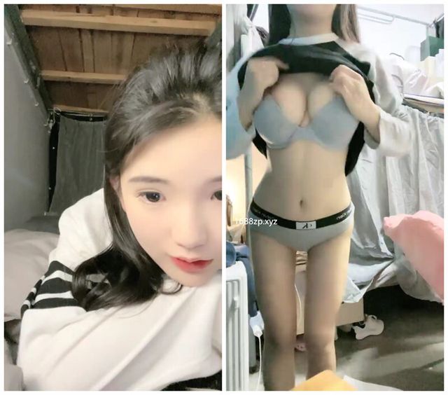 宿舍脱光，天然白虎馒头穴，小穴超肥，奶子又大又软
