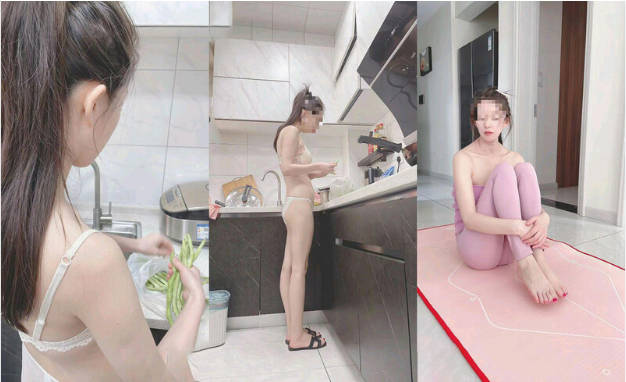 國產人氣網紅小情侶LT-放假出租屋和小母狗啪啪,白色襯衫、蕾絲花邊少女內衣}